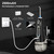 H2ofloss Water Flosser Portable Dental Oral Irrigator with 5 Modes, 6 Replaceable Jet Tips, Rechargeable Waterproof Teeth Cleaner for Home and Travel -300ml Detachable Reservoir Black