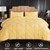 Andency Yellow Pinch Pleated Comforter King(104x90Inch), 3 Pieces (1 Pintuck Comforter, 2 Pillowcases) Pintuck Comforter Set,Microfiber Down Alternative Comforter Bedding Set