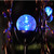 HDNICEZM Solar Wind Spinner Multi-Color LED Lighting by Solar Powered Glass Ball with Kinetic Wind Aculptures Dual Direction Decorative Lawn Ornament Wind Mill