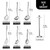 304 Stainless Steel Cooking Utensils Set with Holder, 7-Pieces All Metal Kitchen Utensils with Rotating Stand, Spatula, Soup Ladle, Skimmer Spoon, Slotted Spatula Tunner, Spaghetti Spoon, Large Spoon