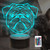 Attivolife Pug 3D Lamp with Remote & Touch Control, Cute Dog Illusion Hologram Bedside Night Light 16 Color Change, Bedroom Decor Creative Christmas Birthday Gift for Kid Child Toddler