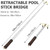 Skylety Pool Cue Snooker Stick Pool Table Accessories Retractable Billiards Cue Rest with Removable Brass Bridge Head (Low Bridge Head,Stainless Steel)