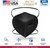 AccuMed BNX N95 Mask Black MADE IN USA Particulate Respirator Protective Face Mask (10-Pack, Approval Number TC-84A-9315 / Model H95B)
