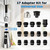 Kitchen Faucet Head Replacement 3 Modes with 17 Adapters, Pull Down Spray Head for Kitchen Faucet, Kitchen Sink Faucet Head G 1/2, Sprayer Head Replacement, Compatible with Moen，Delta, Kohler Faucets