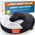 5 STARS UNITED Donut Pillow Hemorrhoid Tailbone Cushion – Medium Black Seat Cushion Pain Relief for Coccyx, Prostate, Sciatica, Pelvic Floor, Pressure Sores, Pregnancy