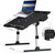 Laptop Desk for Bed, Lap Desks Trays with Double Storage Drawers, Adjustable Premium Leather Laptop Stand with Extra Drawstring Bag, Foldable Lap Table for Eating, Working, Writing and Drawing
