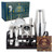 Aberdeen Oak Mixology Bartender Kit - Extra Thick Stainless Steel Cocktail Shaker Set for Mixing - Includes XL Boston Shaker & Premium Bamboo Stand - Professional Bar Tools for The Home Mixologist