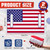 HunnmingRe 2 Pcs Microfiber Golf Cart Seat Cover American Flag Golf Blanket Portable Cushion Cover for Cart Independence Day Accessories(Flag Style)