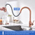 TUTEW Touchless Kitchen Faucet with Pull Down Sprayer, Red Copper Motion Sensor Kitchen Sink Faucet Single Hole, Spot Resist Stainless Steel Single Handle Commercial Modern Faucet