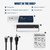 TheDeco 16 Inch LED Under Cabinet Light, Plug in Kitchen Lighting, 3CCT Selectable (3000K/4000K/5000K), CRI94 High Color Accuracy, Linkable, Slim Design, Black