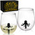 Hand-Blown 3D Black Octopus Stemless Wine Glasses Set of 2, 14oz Unique Fun Octopus Decor Drinking Cups with Gift Box, Mothers Day Gifts, Nautical Themed Wine Glass for Birthday Wedding Party