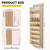 Mefirt 8 Tier Clear Over the Door Shoe Organizer with Deep Pockets, Door Shoes Rack with hard Cardboard and Tubes to Keep the Shape, Hanging Shoe Rack for Closet Organizers, Shoe Holder Beige
