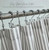 Grey Striped Shower Curtain for Bathroom, Cotton Blend Rustic Shower Curtain Breathable 72X72 Inches