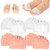 Zivyes 4 Pairs Silicone Toe Separators for Women and Men Toes Spreaders Correct Spacers for Big Toe Bunion Corrector Cushion (2 pairs skin tone and 2 pairs white)