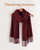 FURTALK Scarf for Women Winter Pashmina Shawl and Wraps Cashmere Feel Scarves for Evening Dresses Wedding Party DarkRed