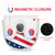 Golf Mallet Putter Cover for DF3 Center Shafted Putter Head Cover Mallet Putter Headcover Magnetic Synthetic Leather Mallet Putter Cover Club Protective Case for Men (US Flag)