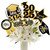 Nialnant 30 Pack Graduation Decorations 2025 Black Gold Graduation Centerpieces for Tables Decoration Sticks, Graduation Table Decorations 2025, Graduation Table Centerpieces Outdoor Parties.