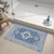 Seavish Blue Boho Bathroom Rugs, 18x26 Inch Vintage Distressed Absorbent Bath Mat, Small Non Slip Washable Bath Rug for Sink Shower Vanity, Soft and Comfortable Oriental Bathroom Floor Mat