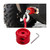 Bittwee Car Rubber Winch Stopper for ATV UTV Truck, Cable Saver Hook Stopper Line for Synthetic Rope, Bump Shock Saver Dampener with Stainless Steel Screw and Nut, Quick Installation Tool (Red)