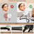 XWZMR Double Sided Mirror to See Back of Head,Big Size 360°self Haircut Hands Free Adjustable Mirror,Standard Viewing and 5X Magnification for Women Man,Arm Flexible to Around The Neck