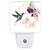 Jopowide Groovy Hummingbird Flowers Dusk to Dawn Night Light, Auto Sensor Lamp Home Indoor Stairway Kitchen Corridor, Night Lights Plug into Wall Decor, Boys Girls Women Men Room Gifts