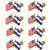 8PCS America Israel Flag Lapel Pins, American Israel Flag Friendship Pin for Tie Hat Cuff Bag, Pins Badge Souvenir for I Stand with Israel Flag Pins