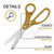Gold Grand Opening Ceremony Kit – 20 Inch Giant Scissors with Ribbon for Inaugurations and Ceremonies Gold Scissors 20'' for Ribbon Cutting Grand Opening and Scissor for Special Event