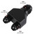 Podavelle 8AN Male to Parallel Dual 6AN Male Y Block Fuel Fitting Splitter Adapter Connector Aluminum Black