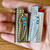 Tom's Wheezes Vintage Lighter Case for Mini BIC Lighter J5, 2 Pcs Metal Leaf Pattern Lighter Holder Cover (Bonze and Silver)