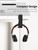 Celerion Headphone Hook - Under Desk Headphone Holder with 360-Degree Adjustable Rotation, Black
