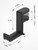 Celerion Headphone Hook - Under Desk Headphone Holder with 360-Degree Adjustable Rotation, Black