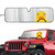Windshield Sun Shade for Jeep Wrangler JK JKU JL JLU1997-2024,Window Sun Visor for UV Rays & Heat Protection,Duck Windshield Sunshade