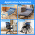 SGTMATCY Lateral Support for Wheelchair Lateral Support Cushion with Adjustable Side Panels for Wheelchairs,Wheelchair Stabilizer Attachment Chair Side Pads,Lateral Foam Wedge for Elderly (Blue)
