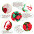 Myjoyday Women's Fascinators Hat for Tea Party Church Cocktail, Feathers Veil Headband with Hair Clip (Red & Green)
