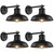 Outdoor Wall Lights - 4-Pack Black Sconces, Farmhouse Barn Lights, Modern Indoor Wall Mount Lighting Fixtures with E26 Socket, Anti-Rust Waterproof Exterior Lantern for Patio Porch Doorway Garage