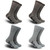 Time May Tell Mens Merino Wool Hiking Cushion Socks Thermal Warm Crew Winter Boot Socks Pack (2Brown,Light Grey,Dark Grey(4 pairs),US Size 9-13)