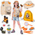 Kids Explorer Kit with Safari Vest & Hat for 3-7 Year Old Boys & Girls - Safari Costume & Dress Up as Zoo Keeper, Paleontologist - Giftable Outdoor Adventure Kit for Kids + Adventure Book