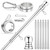 Flag Pole for Outside House Porch Wall Mount, REERON 7 FT No Tangle Stainless Steel Spinning Flagpole Kit with 360° Rotating 1" Metal Flag Pole Rings Clips for 3x5' 4x6' American Flag, Without Bracket