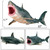EOIVSH Large Shark Toys Megalodon, Plastic Assorted Ocean Animal Shark Figurine Realistic Sea Creature Toy Figure for Collection Gift, Bath Toy, Cake Topper