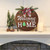 Interchangeable Welcome Sign for Front Door with 4 Seasonal Wreaths and 14 Changeable Icons, Farmhouse Front Door Signs, Door Decoration Porch Decor, Seasonal Wooden Home Sign home décor (6wood)