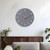 Mosewa Wall Clock Silent Non Ticking Decorative for Kitchen Bedroom Bathroom Office Living Room Battery Operated 10 Inch Gray Wood Modern Simple
