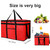 Extra Large XXXL Insulated Food Delivery Bag Cooler Bags Keep Food Warm Catering Therma Catering Bag for doordash 22x14x13 Cooler Bags Therma Shopper hot XXXL Warming RED Pizza 22w x 14 l x 13d
