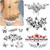 ROARHOWL Women Sexy Temporary Tattoo Sexy Tattoo Set Beautiful Exquisite 3D Realistic Flowers, Butterfly, Abdominate, Chest, Waist and Back Applied Fake Tattoo for Girls ((Design 3))