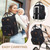 Qualyphant Large Diaper Bag Backpack for Two Kids Twins - Expandable Baby Bag (26-36L), Dual Big Compartments - Includes Changing Pad & Stroller Straps, Unisex Black
