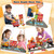 Drofex Magnetic Tiles Road Set with Fire Truck Magnetic Crane, Creative Construction Toys for Kids Ages 3-12, Boys & Girls, Fire Rescue Station and Engineering Themed Magnetic Building Blocks
