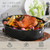 KITESSENSU Extra Large Roasting Pan with Lid - 18.5 x 14.5 In Nonstick Turkey Roaster with Rack - Aluminum Coated Roasting Pot for Oven - Heavy Duty Oval Pot for Roaster, Dishwasher Safe, Grey