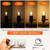 3 Watt G40 LED Light Bulbs Equivalent to 25 Watt, Dimmable E26 Standard Base Small Edison Bulbs, Warm Light 2200K, Amber Glass, 110V, 6PCS - for Bedroom and Decorative Lighting