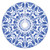 Boao 48 Inch Christmas Blue and White Tree Skirt Xmas Chinoiserie Flower Round Blue White Tree Mat Decoration for Holiday Christmas Party Decorations