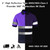 SMASYS Safety Short Sleeves Polo Shirt Hi-viz Work Wear t Shirts with Pockets Reflective Construction for Women and Men (Purple,/ Navy, 2XL)