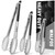 Food Grade Stainless Steel Kitchen Tongs for Cooking,BBQ - 7 ，9 and 12 Inch,Set of 3 Heavy Duty Locking Metal Food Tongs Non-Slip Grip